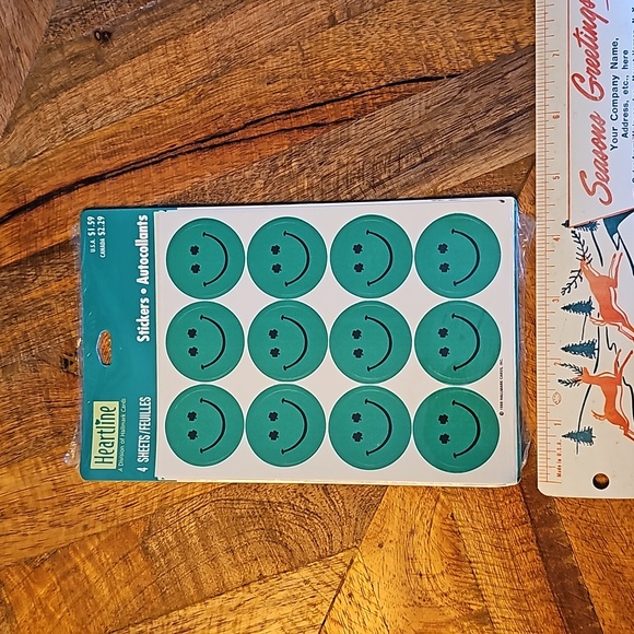 Hallmark Other - Heartline by Hallmark stickers sealed Green Smiley faces St. Patrick's Day